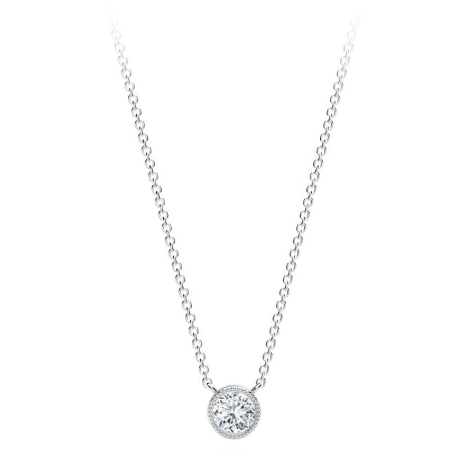 Martin Flyer Lady's White 18 Karat Necklace - MFFMT2060-14-WG