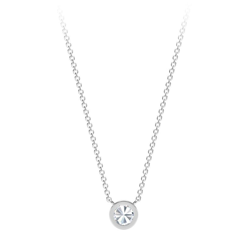Martin Flyer Lady's White 18 Karat Necklace - MFFMT2060-14-WG