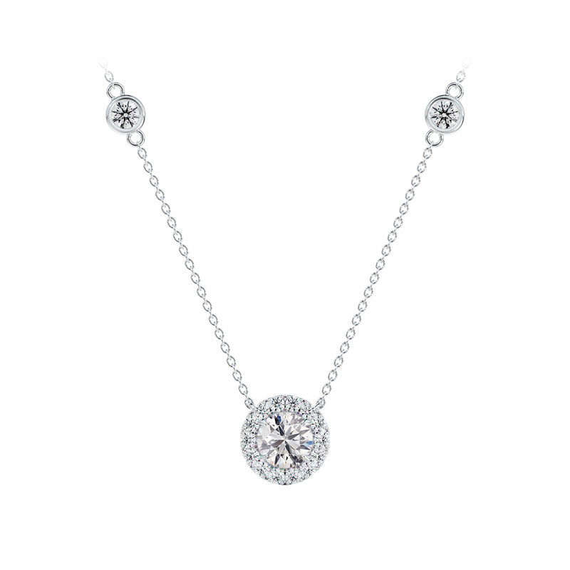 De Beers Forevermark Lady's White Platinum Diamond Necklace