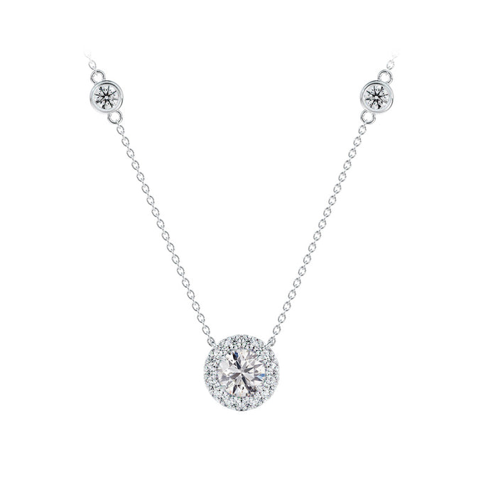 De Beers Forevermark Lady's White Platinum Diamond Necklace