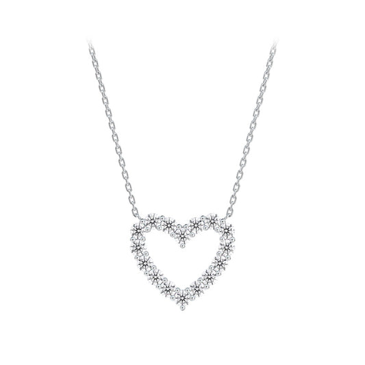 De Beers Forevermark Lady's White 18 Karat Diamond Heart Necklace