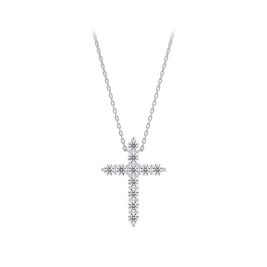 De Beers Forevermark Lady's White Platinum Diamond Cross Pendant