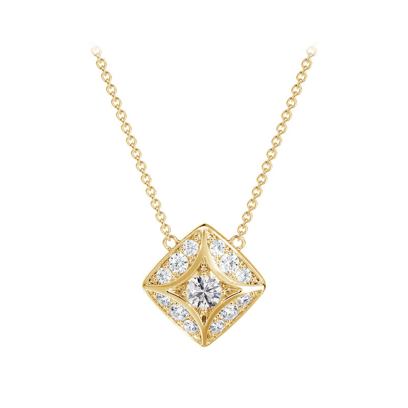 De Beers Forevermark Lady's Yellow 18K Diamond Pave Icon Necklace