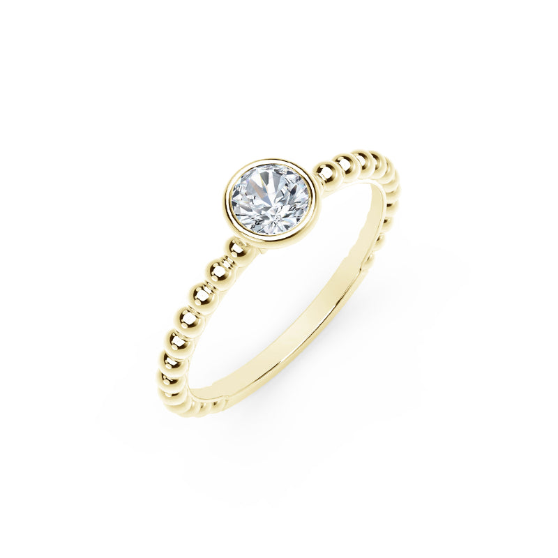 MK Luxury Lady's Yellow 18 Karat Bezel Ring