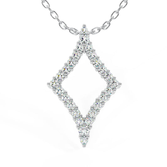 MK Luxury Lady's White 14 Karat Diamond Icon Pendant