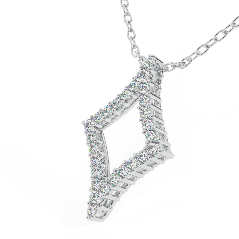 MK Luxury Lady's White 14 Karat Diamond Icon Pendant