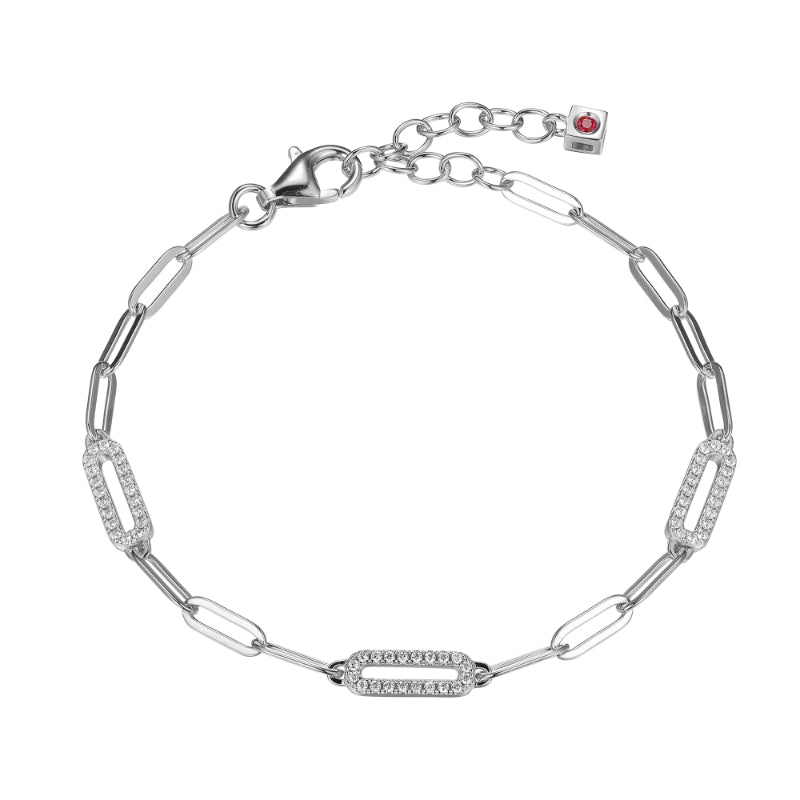 Elle Sterling Silver Rhodium Plated Bracelet