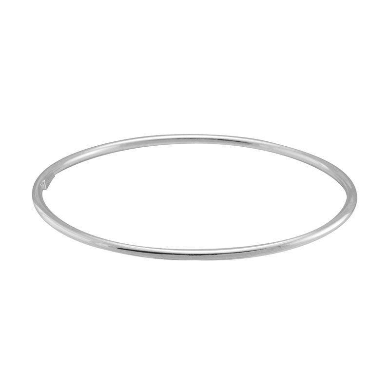 Sterling Silver Rhodium Plated Bangle Bracelet