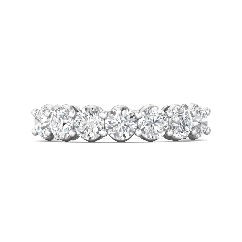 Martin Flyer Lady's White Platinum Forevermark Diamond 3/4 Anniversary Ring SPWBAR217-1.36 - A stunning white platinum anniversary ring with Forevermark diamonds.