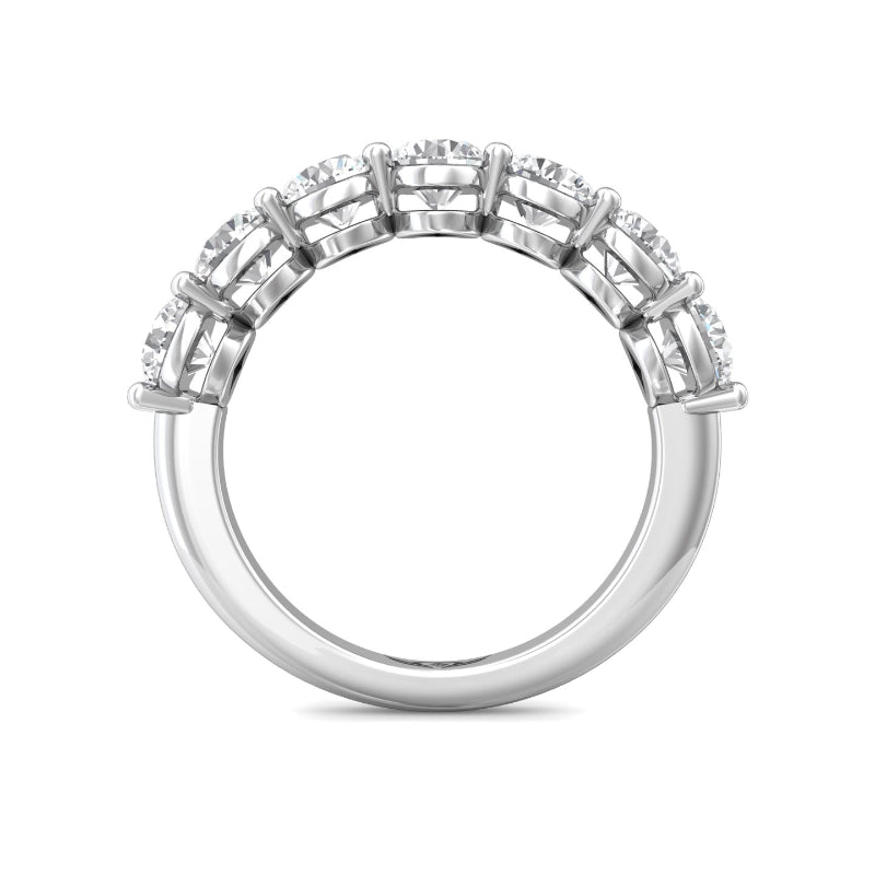 Martin Flyer Lady's White Platinum Forevermark Diamond 3/4 Anniversary Ring SPWBAR217-1.36 - A stunning white platinum anniversary ring with Forevermark diamonds.