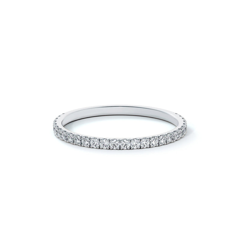 De Beers Forevermark Lady's White Platinum Pave Set Wedding Band