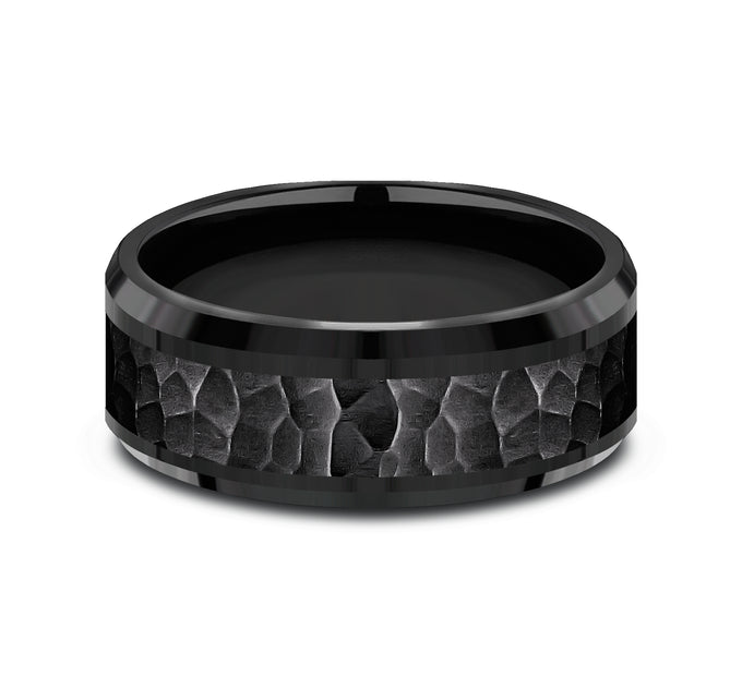 Hammered Titanium Band