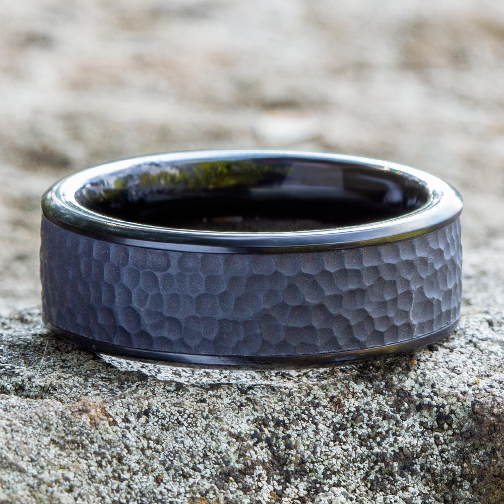 Hammered Titanium Band