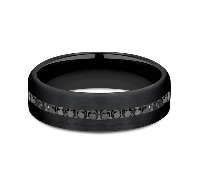 THE EDISON, Titanium Band with Black Diamonds (.40ct)
