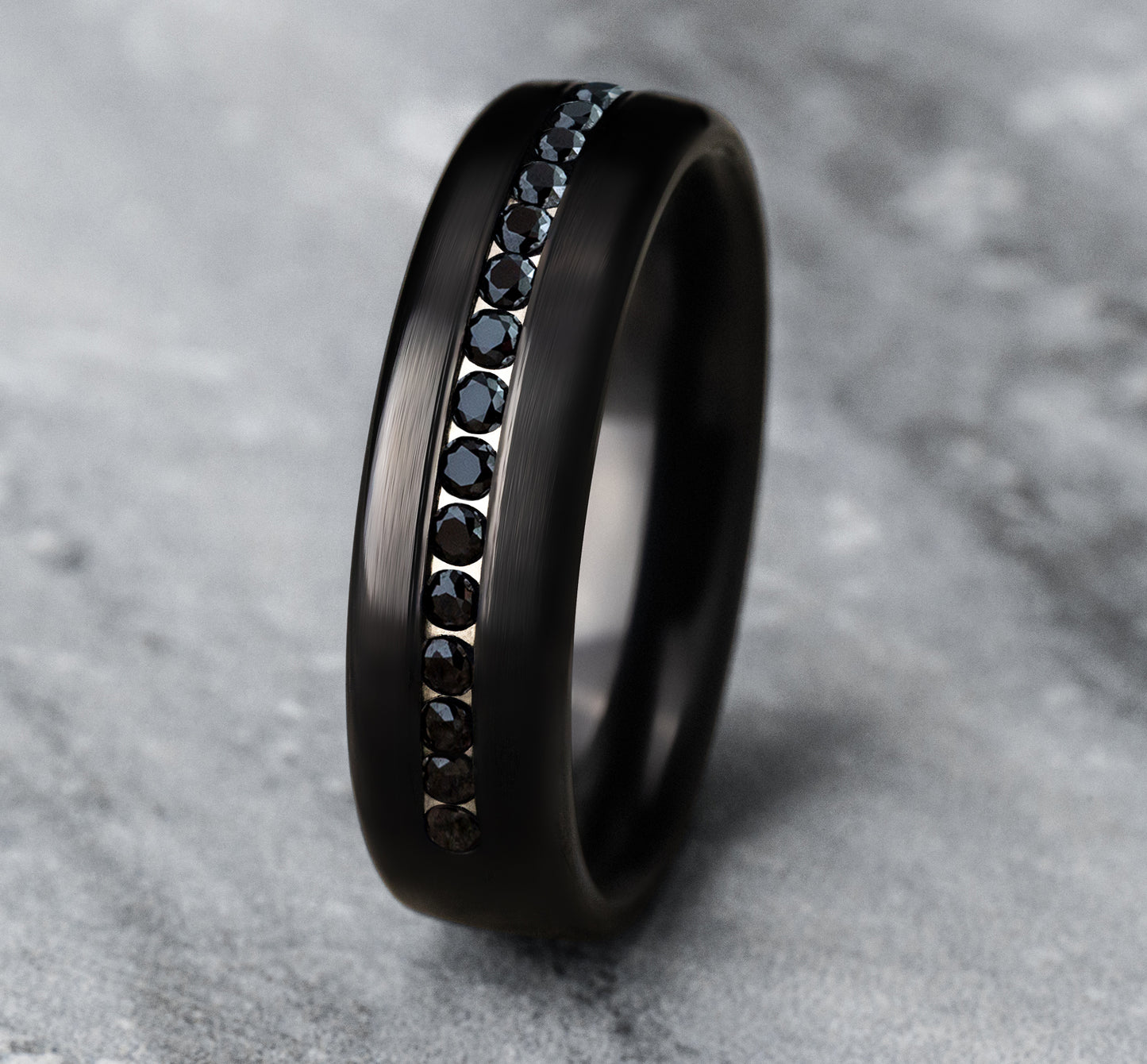 THE EDISON, Titanium Band with Black Diamonds (.40ct)