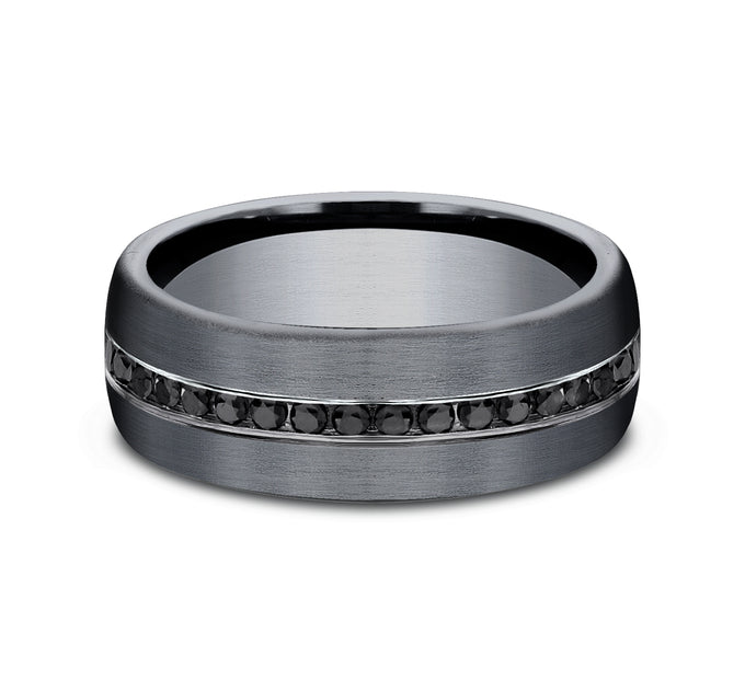 THE EDISON, Tantalum Band with Black Diamonds (.40ct)