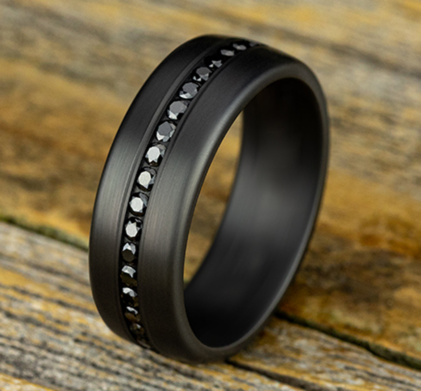 THE EDISON, Tantalum Band with Black Diamonds (.40ct)