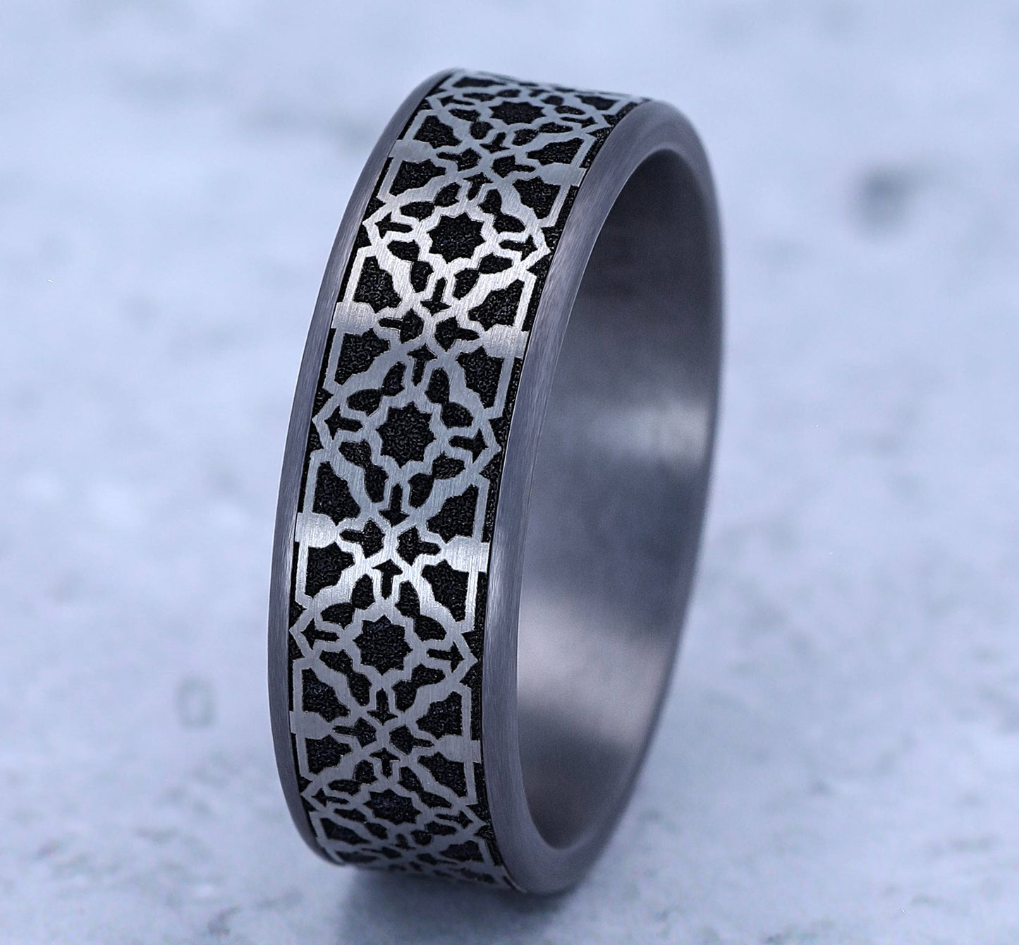 Aztec patterned black and gold tote bag.