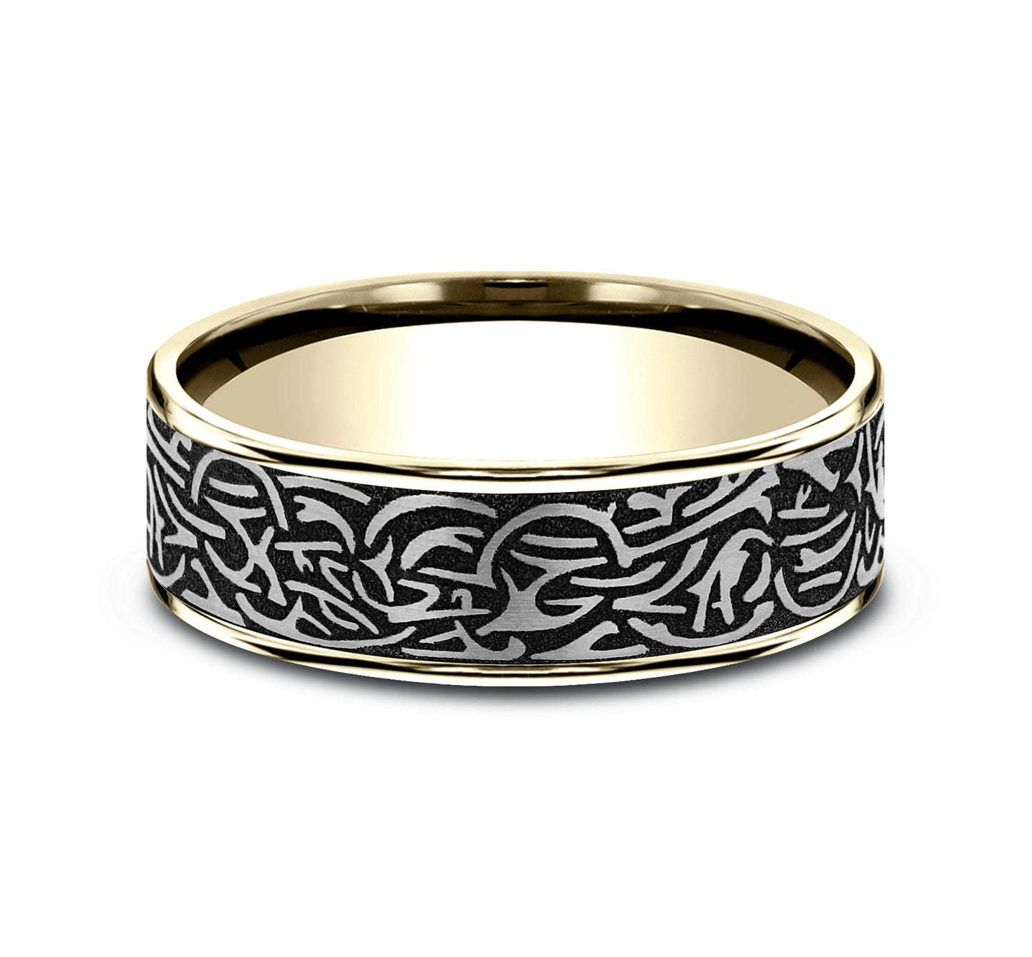 Thor's Hammer pendant with intricate design and gold accents.