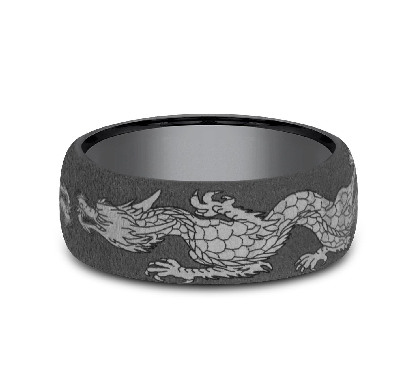 Tantalum Dragon Band (7.5mm European Fit)
