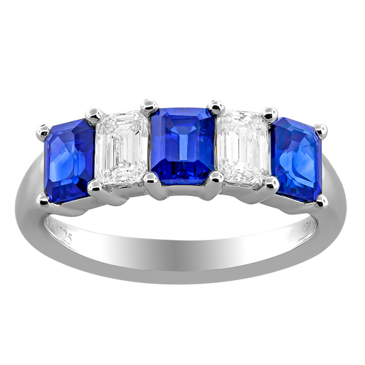 One Of A Kind 18 Karat Sapphire and Diamond Fashion Ring