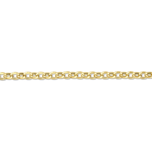 14 Karat Yellow Gold Diamond Cut Bold Fancy Rolo Bracelet