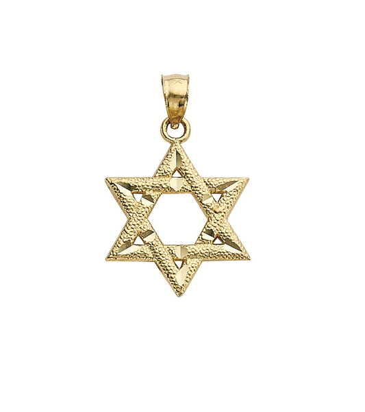 14 Karat Yellow Gold Star Of David Pendant