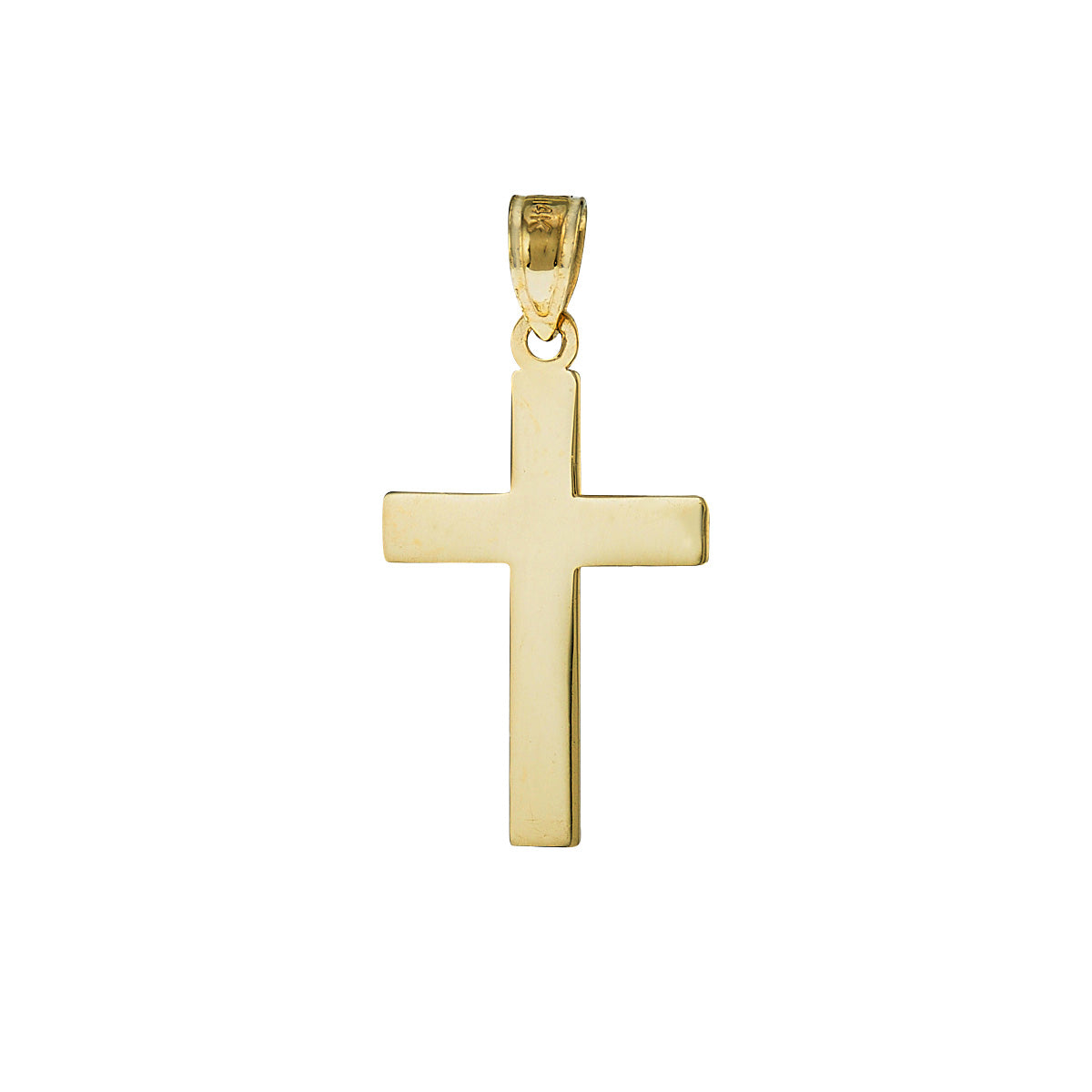 14 Karat Yellow Gold Polished Small Cross Pendant