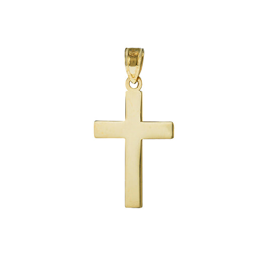 14 Karat Yellow Gold Polished Small Cross Pendant