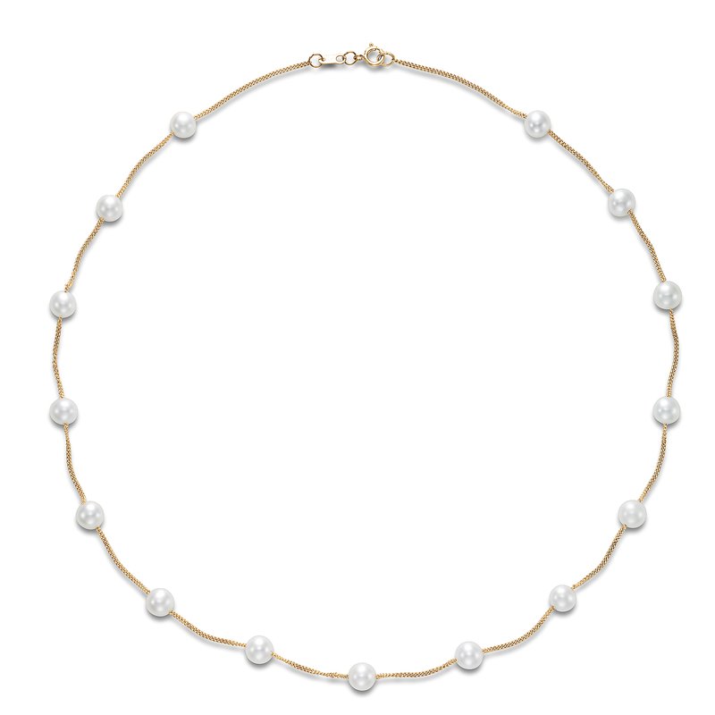 Yellow 14 Karat Tin Cup Necklace
