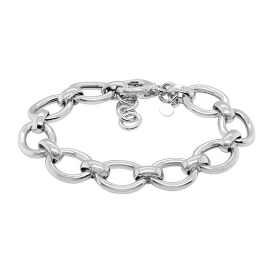 Oval Link Sterling Silver Bracelet