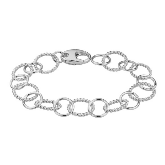 Circle Link Sterling Silver Bracelet