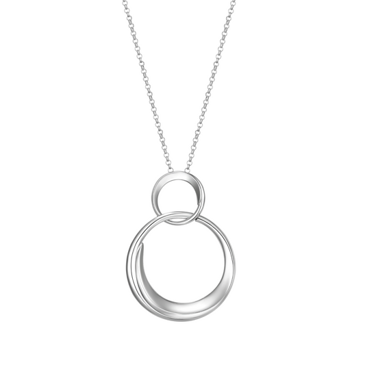 Sterling silver circle drop pendant