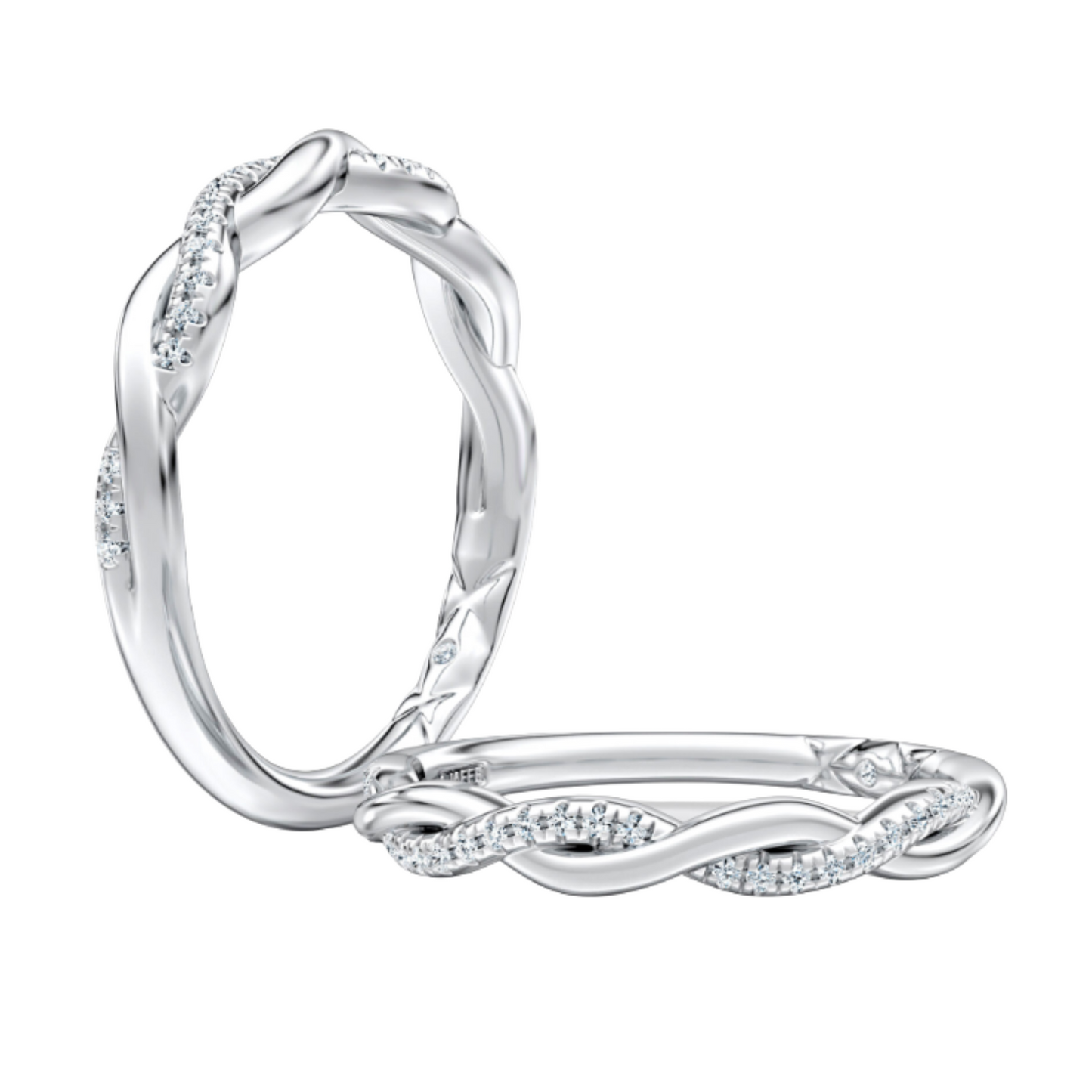 A Jaffe Diamond Twist Wedding Band