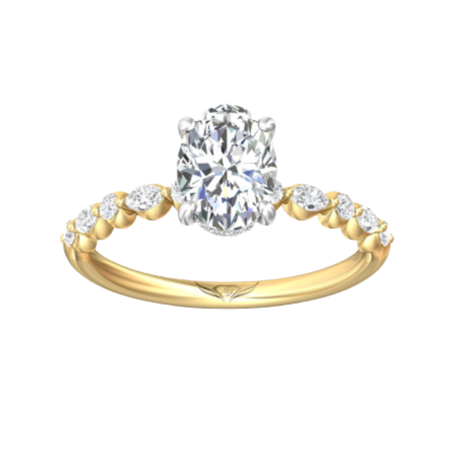 Martin Flyer Diamond Mixed Shape Engagement Ring