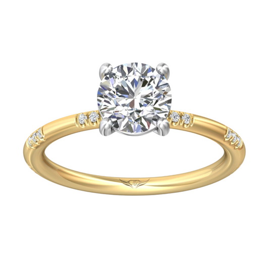 Martin Flyer Micro Pave Diamond Engagement Ring