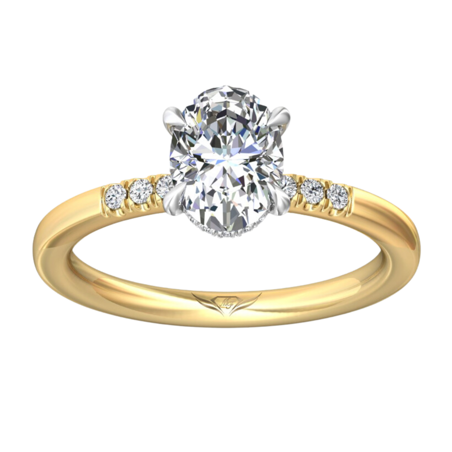 Martin Flyer Micro Pave Set Diamond Engagement Ring