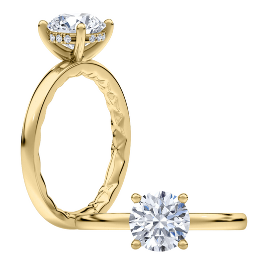 A Jaffe Solitaire Engagement Ring with Hidden Halo