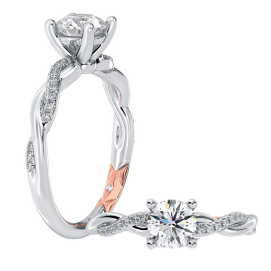 A Jaffe Twist Diamond Engagement Ring