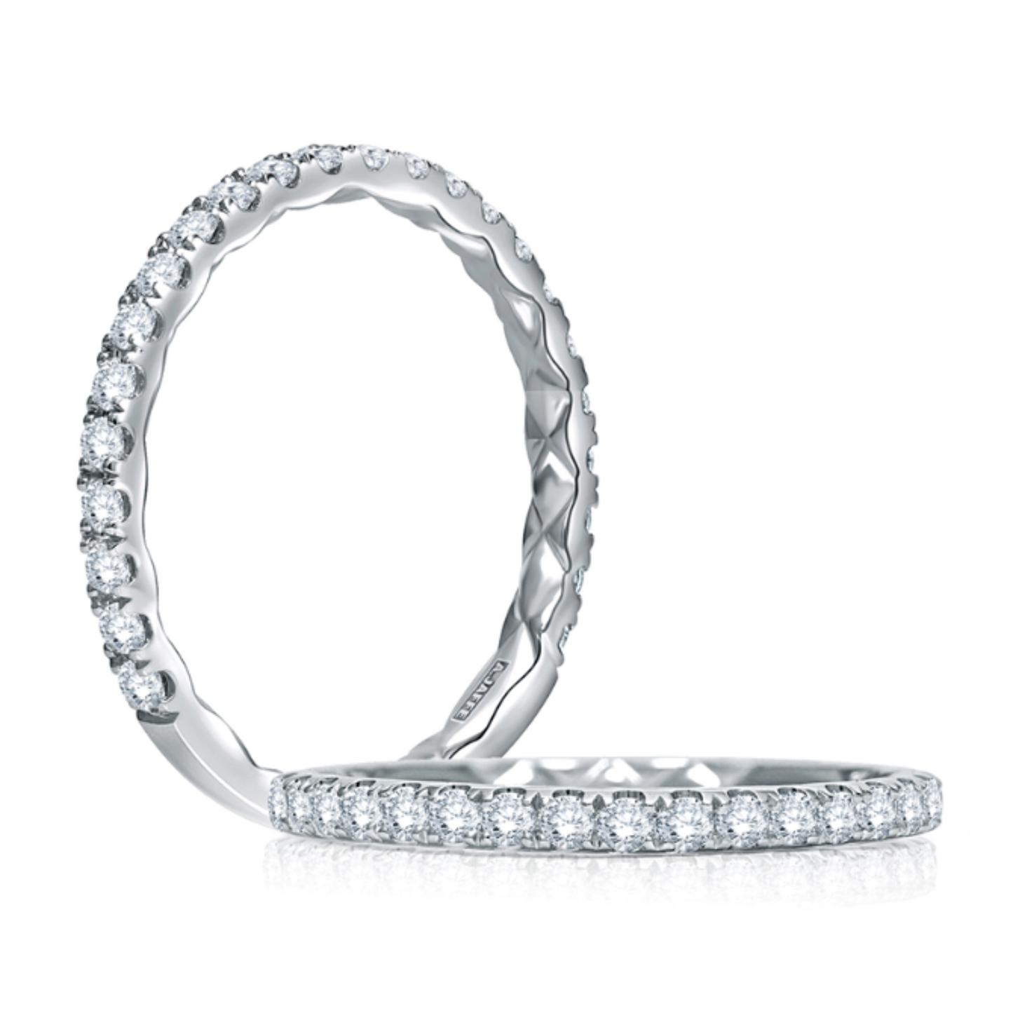 A Jaffe Lady's Prong Set Diamond Wedding Band