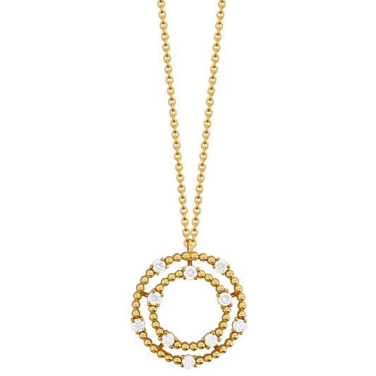 Yellow 18 Karat Diamond Pendant