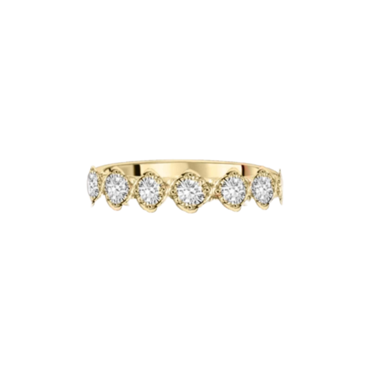 18 Karat 7-Stone Stack Band Fashion Ring