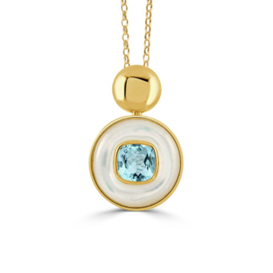 18 Karat Yellow Gold Circle Pendant