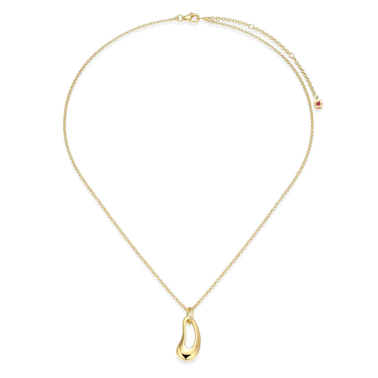 Yellow Sterling Silver Gold Plated Free Form Pendant