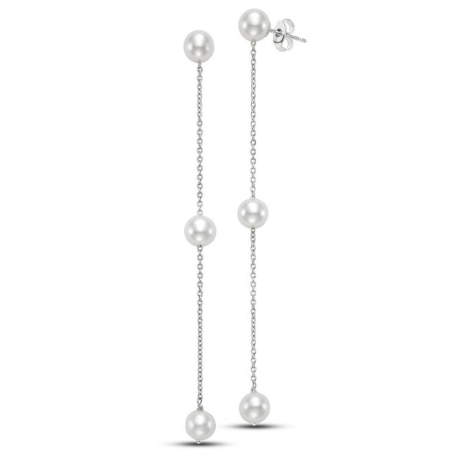 White 14 Karat Tin Cup Earrings