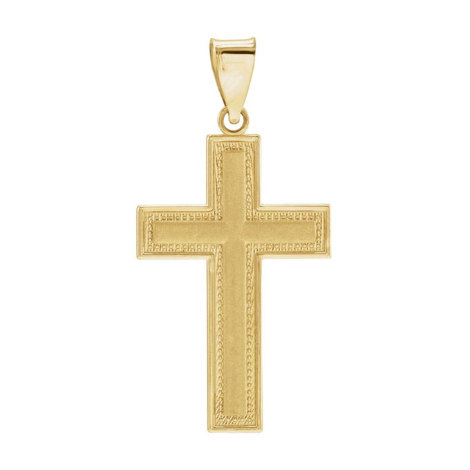 Yellow 14k cross pendant