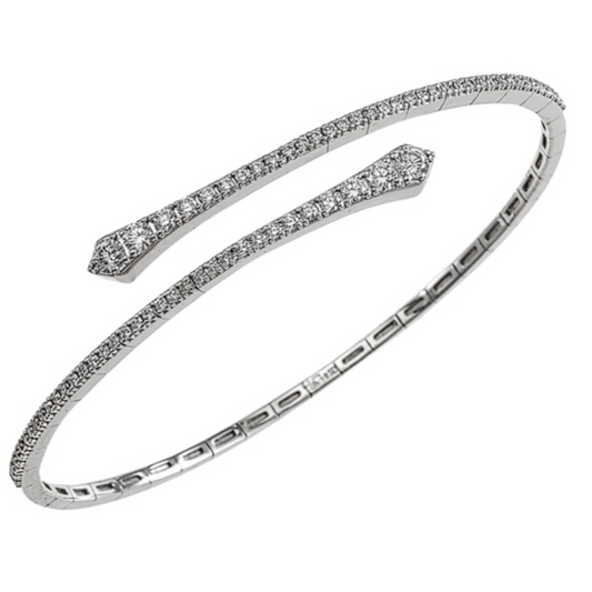 Diamond Bypass 18k White Bracelet