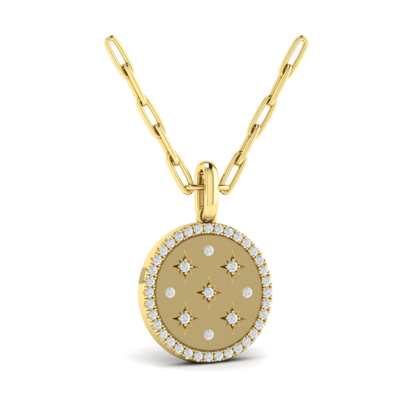 Vlora Yellow 14k Gold Diamond Pendant