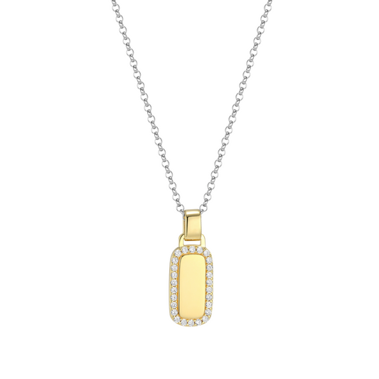 Elle Sterling Silver Gold Plated Drop Pendant