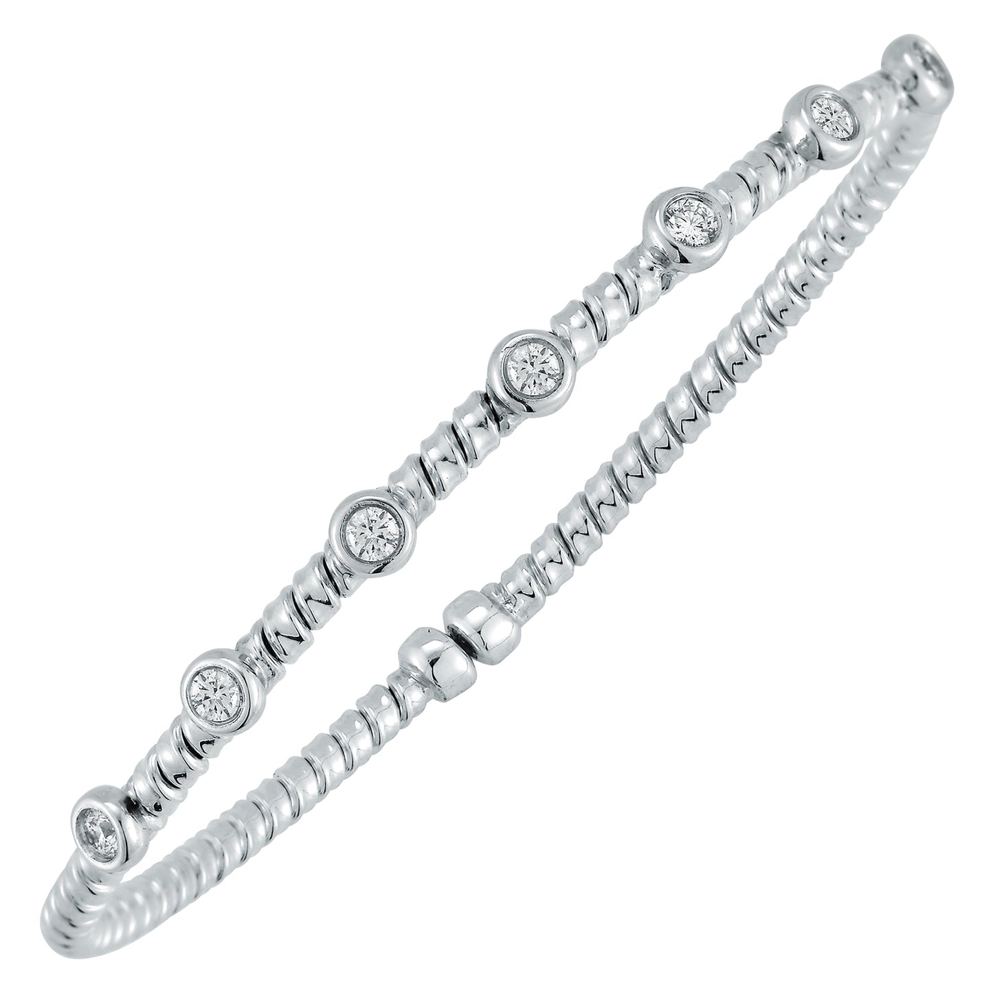 18K Seven Station Diamond Bracelet